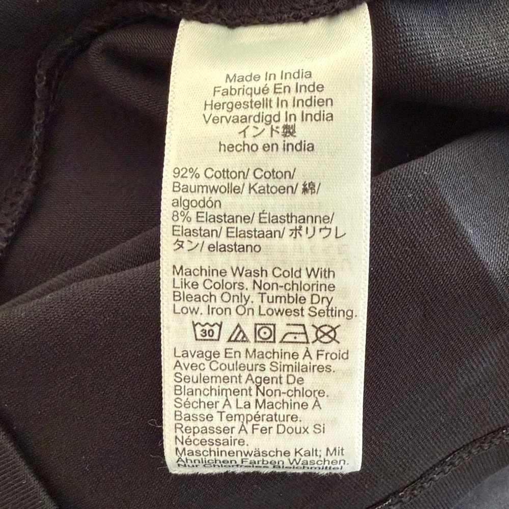 J. Crew Black Stretch cotton cap-sleeve crossover shirt Large - Picture 5 of 6